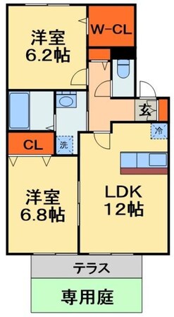 サンフローラＦの物件間取画像